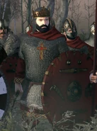 Alfred at the Battle of Portchester, 881.