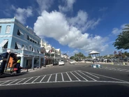 The waterfront part of the city