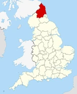 The location of Northumberland