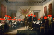 A viral 2019 tweet identifying the slaveholding "Founding Fathers" of the  (34/47 of them)
