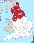 fylker I Nord-England