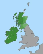 Map of the Gaelic world during the 