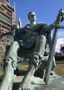 A statue of Constantine in York