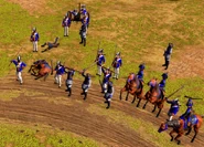 Texian soldiers celebrating a victory