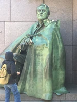 A statue of Roosevelt at the  in 