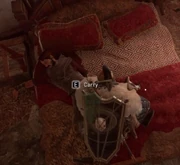 Eivor standing over 's body