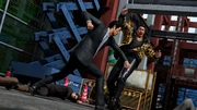 Kiryu punching Shishido
