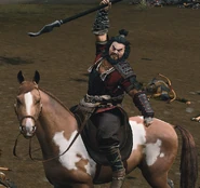 Zhang Fei cheering in the battle.