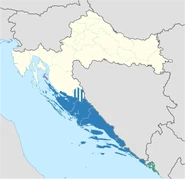 Location of Dalmatia