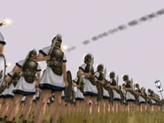 Carthaginian troops during a siege.