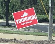 A "Youngkin Governor" sign in Henrico County, 28 June 2021