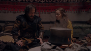 Gundogdu and Selcan in their tent, 1225