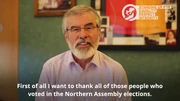 Adams inviting people to join Sinn Fein after the 2017 NIA elections