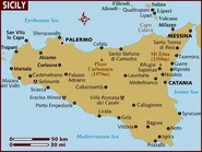Map of Sicily.