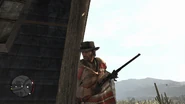 John Marston with his Sharps Rifle.