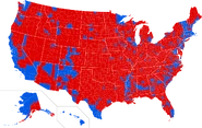 Party support by county in 2016