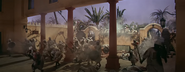 The Mahdists attacking the governor's palace