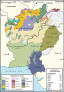 Ethnic map of Afghanistan and Pakistan.