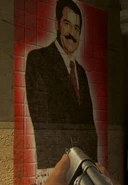 A mural of Saddam in al-Hillah