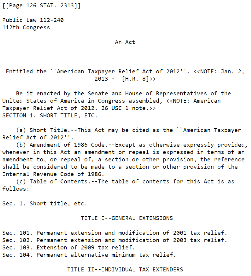 American Taxpayer Relief Act of 2012 Historica Wiki Fandom