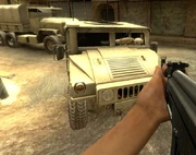 The site of an ambush of  troops in Ramadi, Iraq.