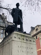 The statue of Lincoln in Parliament Square, London, 2020
