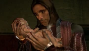 Ezio in the arms of his father, shortly after birth