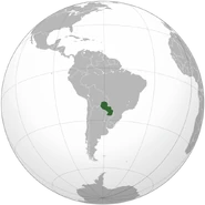 Location of Paraguay