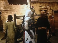 An imam giving a speech to a crowd in Damascus