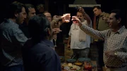 The leaders of the Cali Cartel toasting to Escobar's death