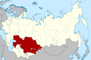 Location of the Kazakh SSR