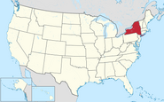 The location of New York.