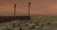 The Uesugi army at Kawagoe Castle
