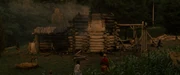 A burned-out settler cabin in upstate New York, 1757