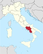 Location of Campania