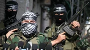 al-Aqsa Martyrs' Brigades soldiers at a press conference