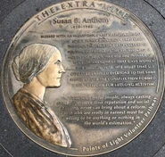 A plaque of Anthony in Washington DC