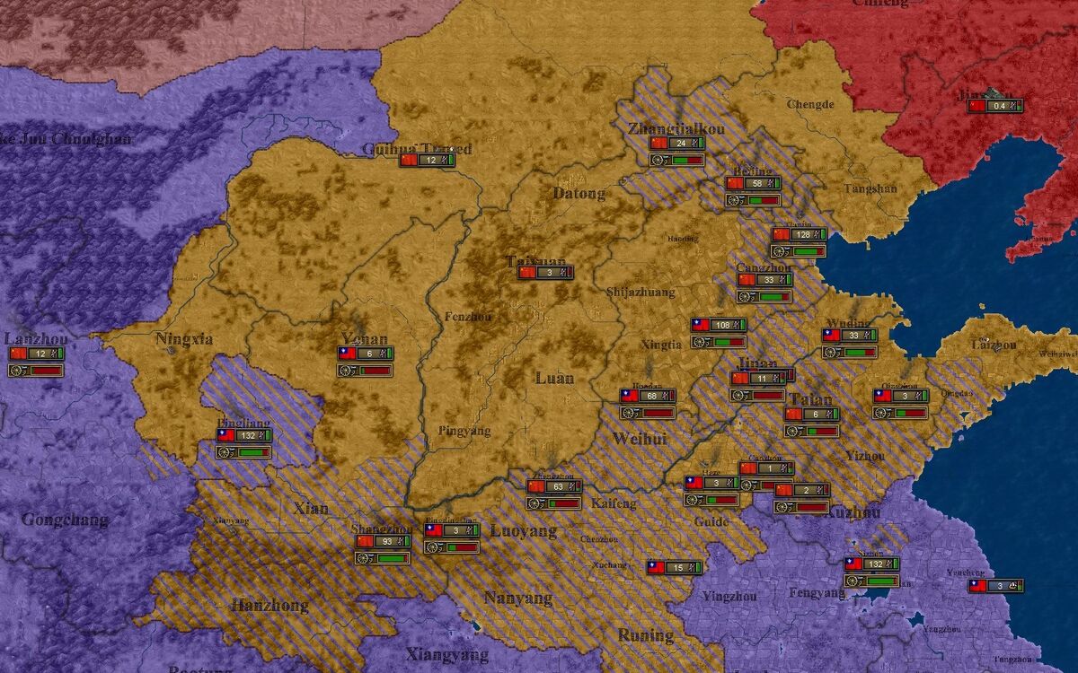 Гражданская война в китае 1946 1949 карта