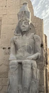 Luxor Temple 5.jpg (1.43 MB) A seated statue of Ramesses