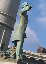 A Jefferson Davis statue in , 