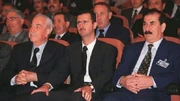 al-Assad at a  congress in June 2000