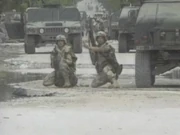 US troops on a street in Somalia