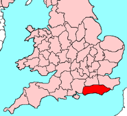 Location of Sussex