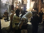 People walking through the streets of Damascus in 1191