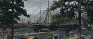 American warships in Japan