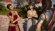 Kassandra meeting Anthousa and Elena Elia at the Spring of Peirene
