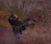 Eivor standing over 's body