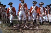 The British grounding their arms