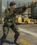 A Spetsnaz soldier in urban camouflage.