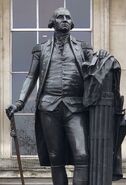 A statue of Washington in London, 2020